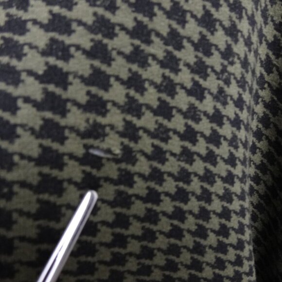 Bryn Walker Tunic Women's Plus Size 1X Green Black Dimitri Houndstooth Flawed - Picture 5 of 11